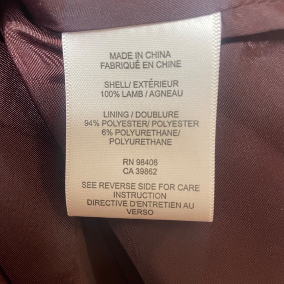 THEORY BURGUNDY LAMB LEATHER FRAYLAN DRESS ZIPPERS EUC - Picture 9 of 14